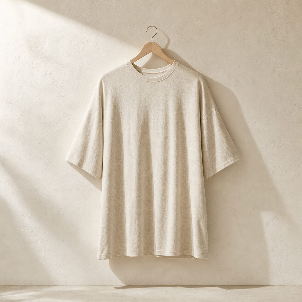 Camiseta de algodón orgánico, corte amplio