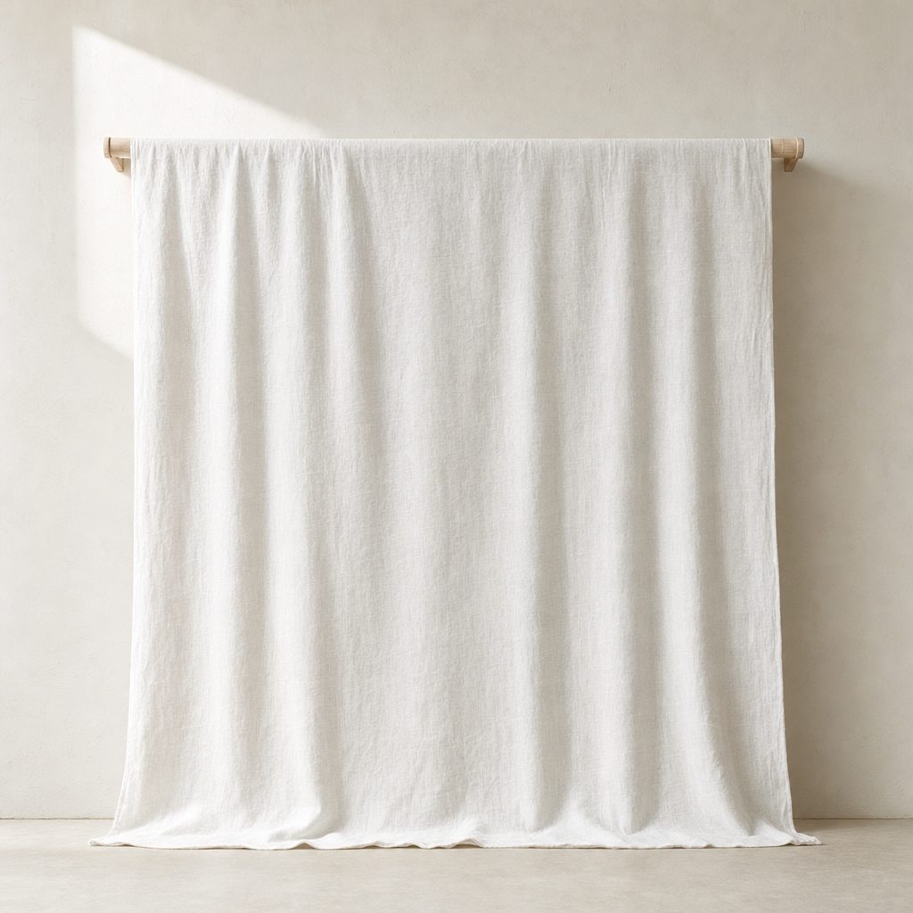 Tejido de lino orgánico, blanco